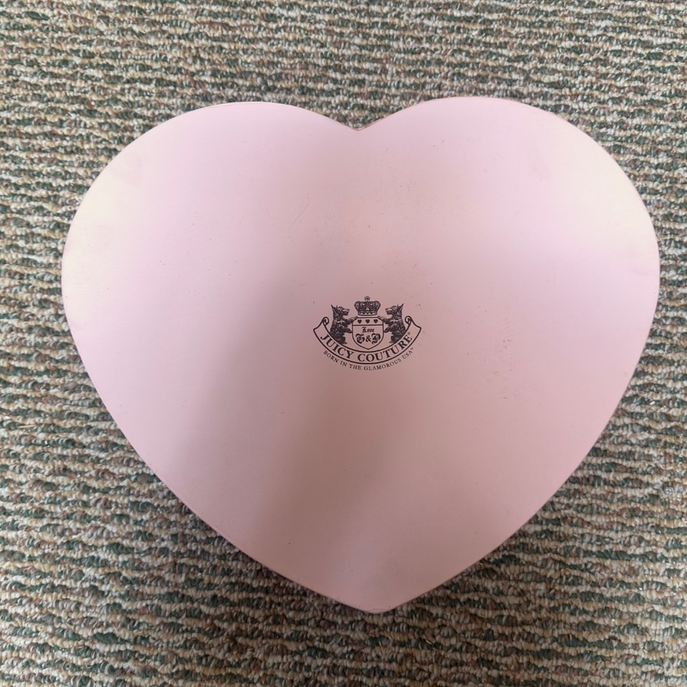 RARE Juicy Couture Set of 6 Blown Glass Christmas Holiday Ornaments Heart Box - Picture 11 of 11